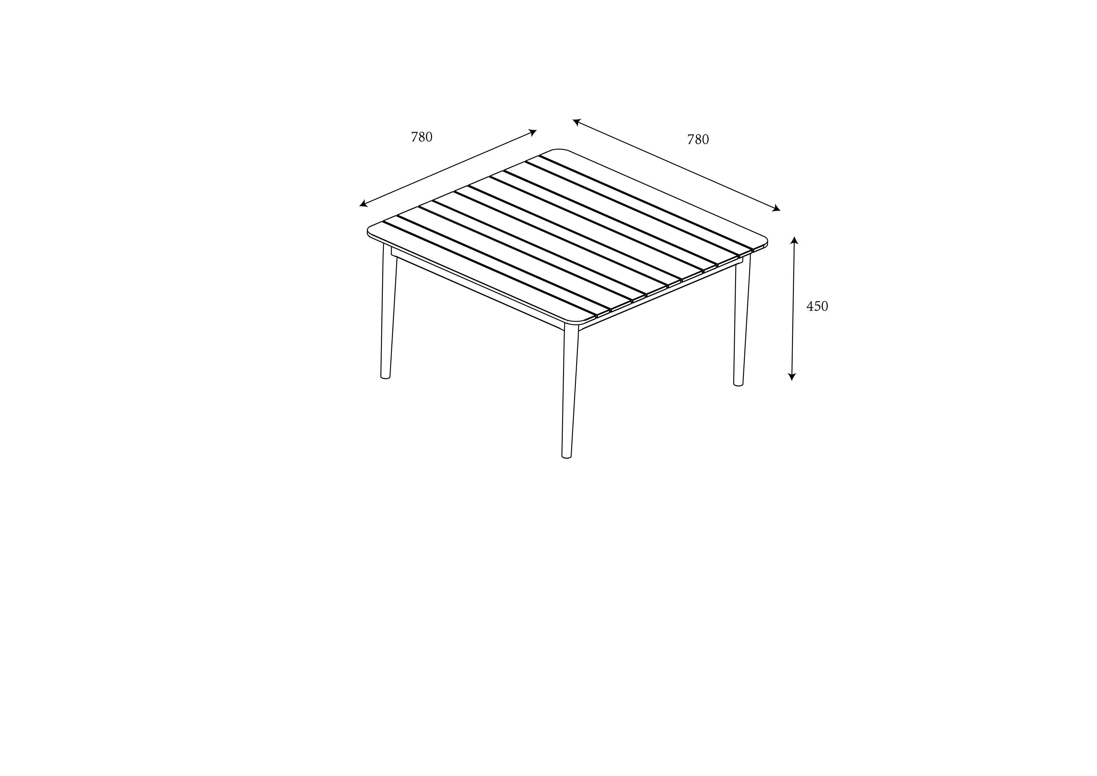 Tierra Square Corner Set dimensions